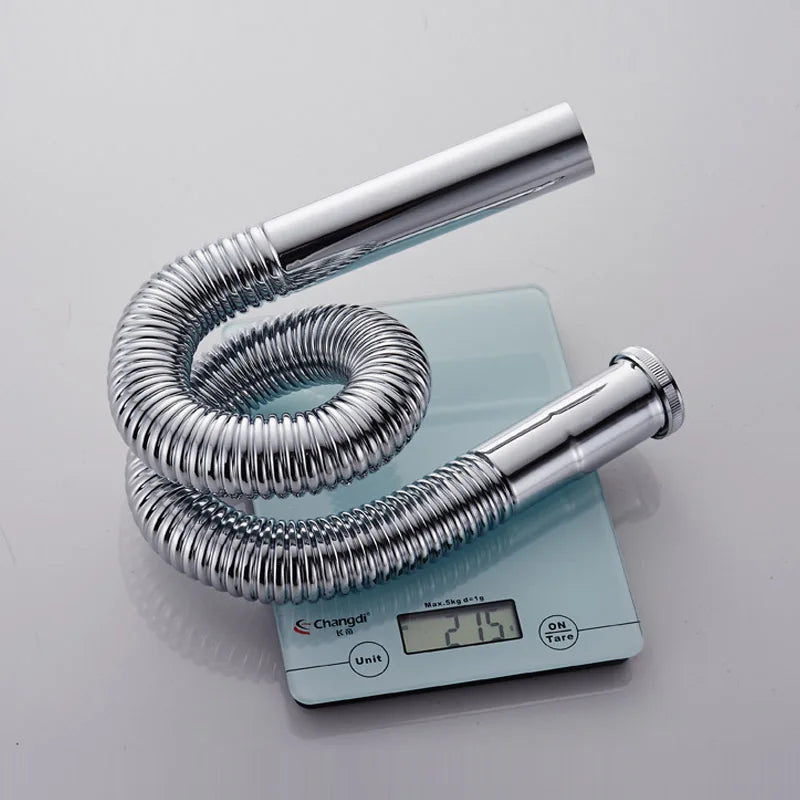 Afralia™ Brass Hose Siphon Sink Drain Water Tube Pipe DN30 Set.