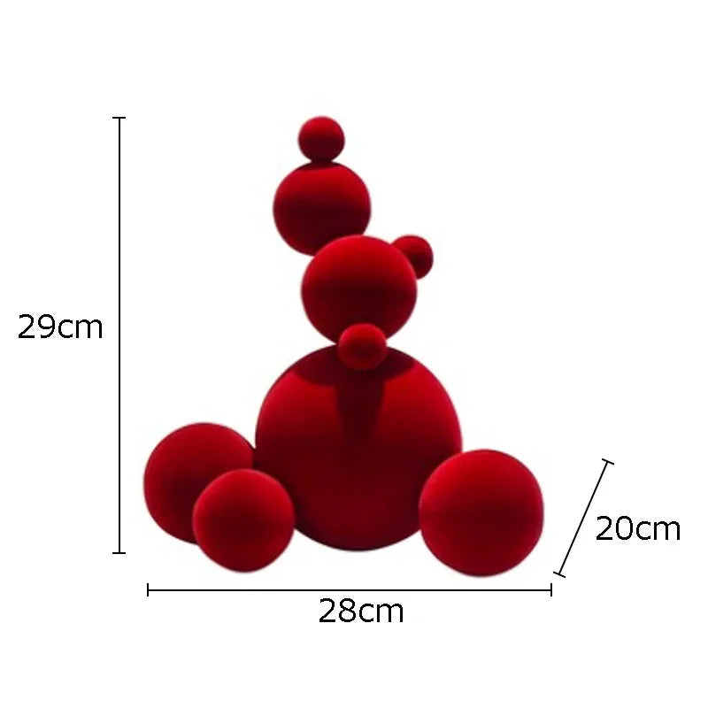 Afralia™ Snowman Flocking Resin Statue Modern Desk Ornament Sculpture