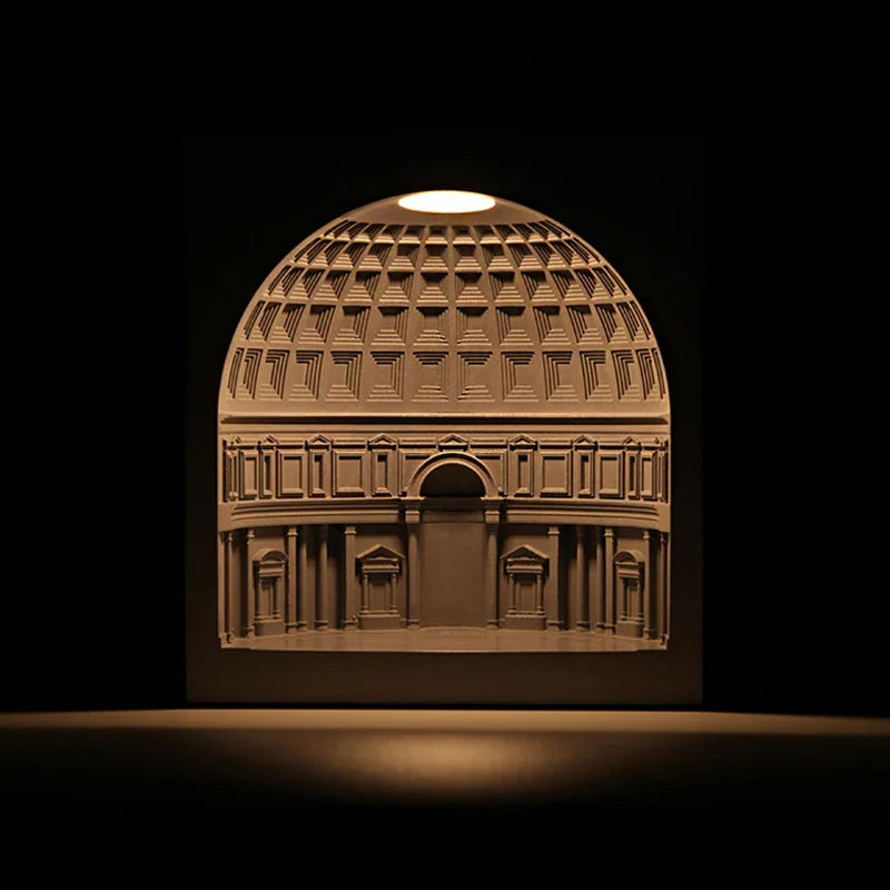 Afralia™ Pantheon Architectural Table Lamp Night Light LED Bedside Decor Nordic Design