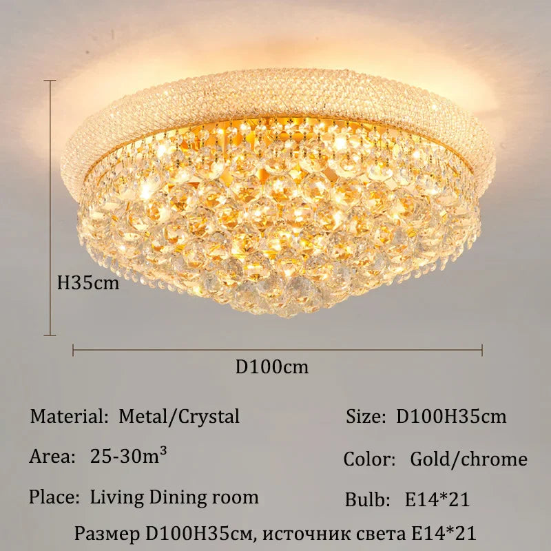 Afralia™ Crystal LED Ceiling Chandelier for Modern Living Room & Dining Room Lighting
