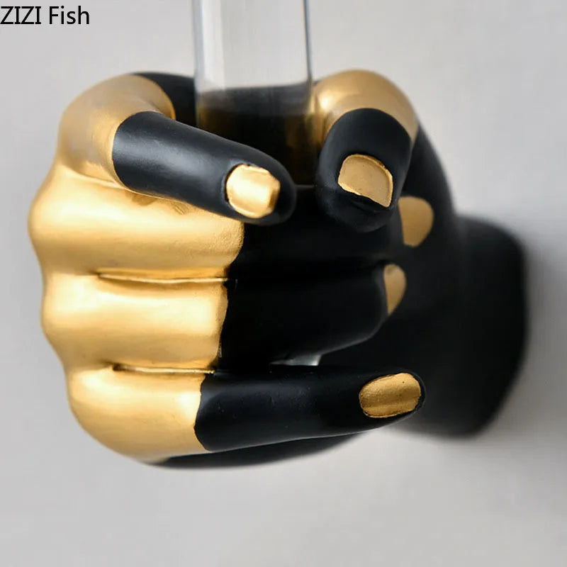 Afralia™ Fist Vase: Modern Resin Craft Decoration for Living Room Ornaments