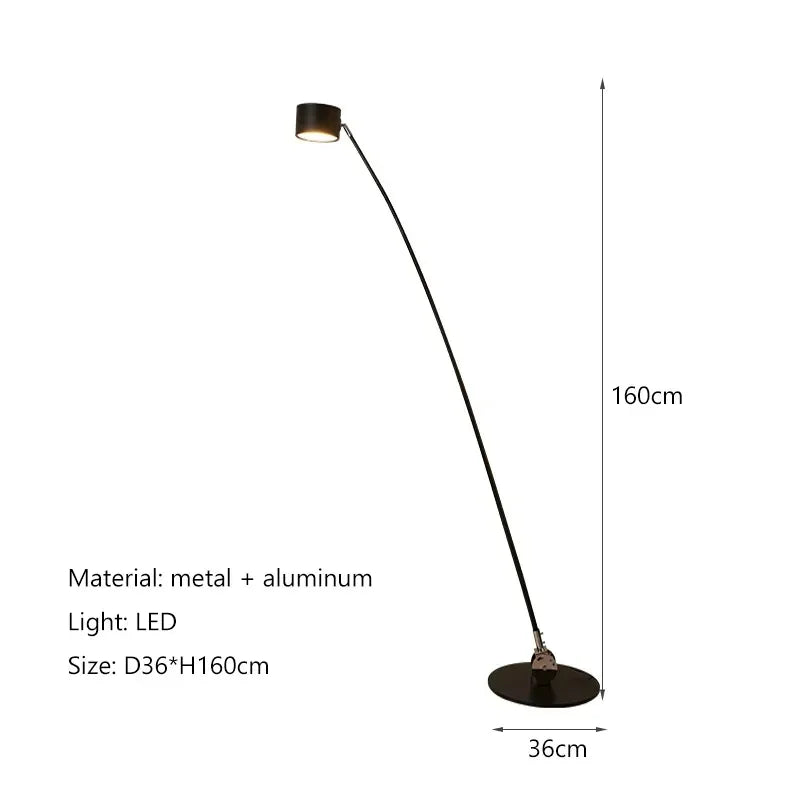 Afralia™ Sampei Arc Floor Lamp: Italian Design Long Pole Spotlight for Living Room Decor