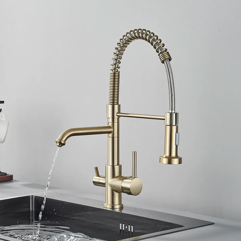 Afralia™ Dual Spout Water Filter Faucet for Clean Drinking Water with Rotation Purification