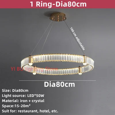 Afralia™ Crystal Ceiling Chandelier LED Indoor Lighting for Living Room Bedroom Study