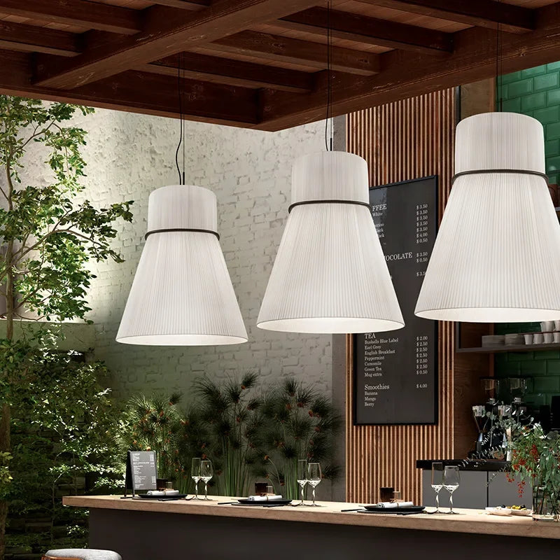 Afralia™ Folie Pendant Light: Modern Fabric Lampshade for Bedroom & Dining Room