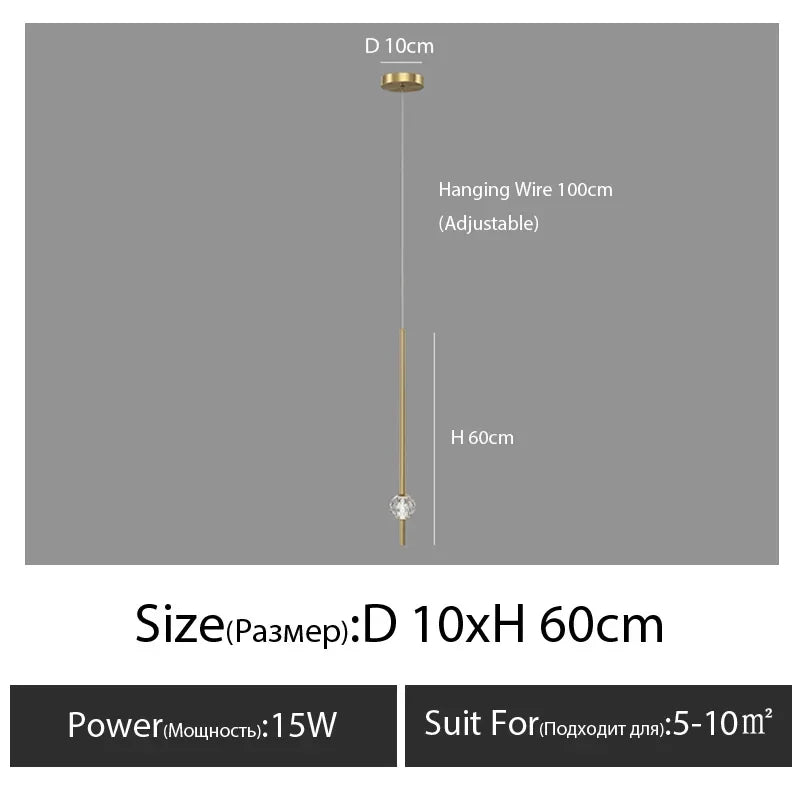 Afralia™ Crystal LED Chandelier for Nordic Bedroom, Living Room & TV Background Wall.