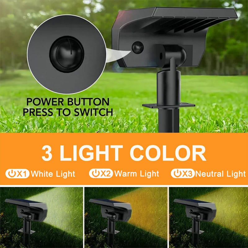 Afralia™ Solar Landscape Light: 50LED Outdoor Waterproof Garden Spotlight with 3 Color Modes