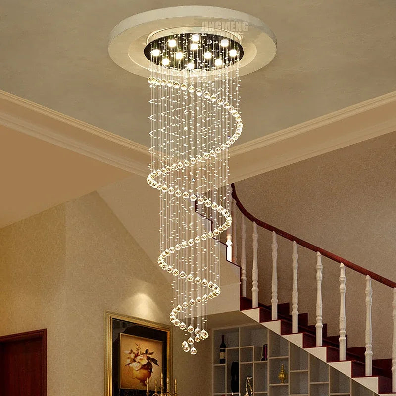 Afralia™ Crystal LED Ceiling Chandelier: Elegant Lighting for Home Decor & Living Spaces