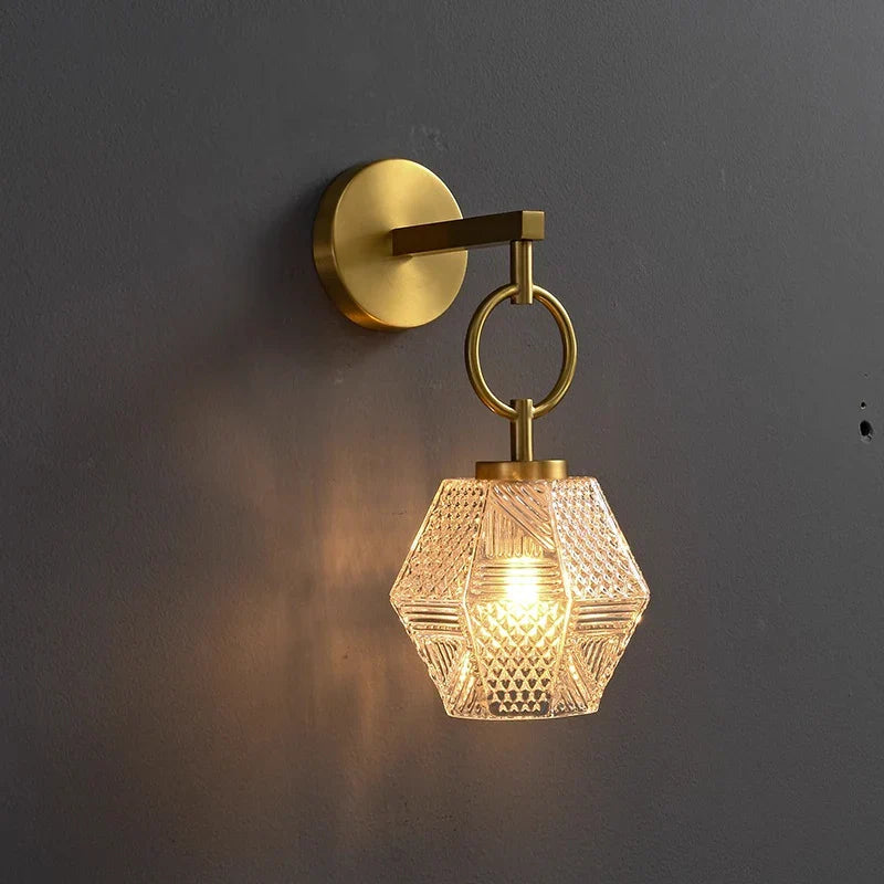 Afralia™ Modern Glass Wall Lamp LED Sconce Vintage Edison Lighting