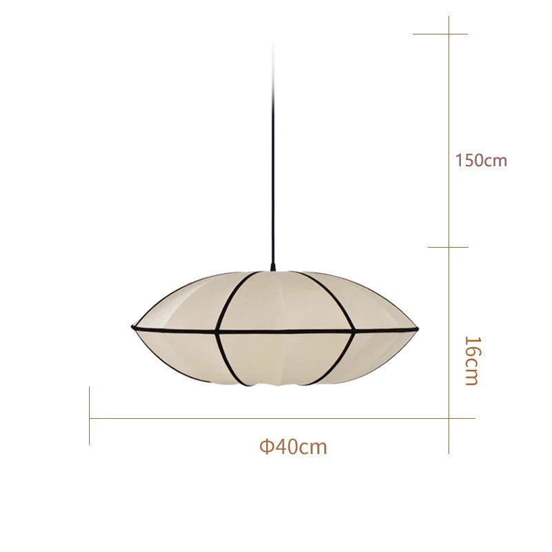 Afralia™ Danish Fabric Pendant Lamp Vintage Chandelier E27 Bulb
