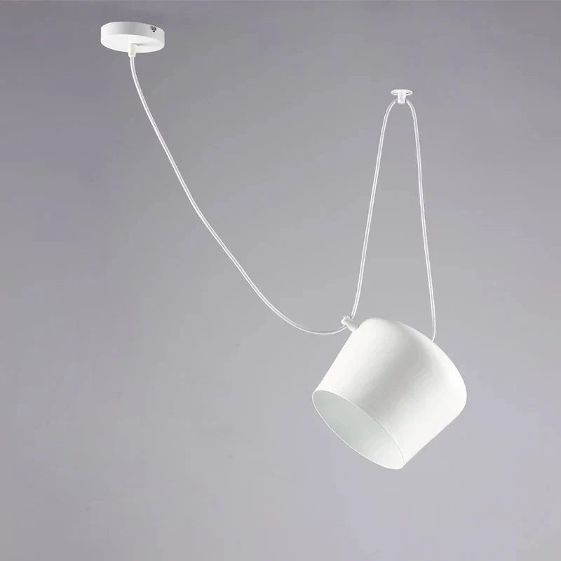 Afralia™ Modern Industrial Spider Pendant Lights for Kitchen - LED Drum Ceiling Lamp