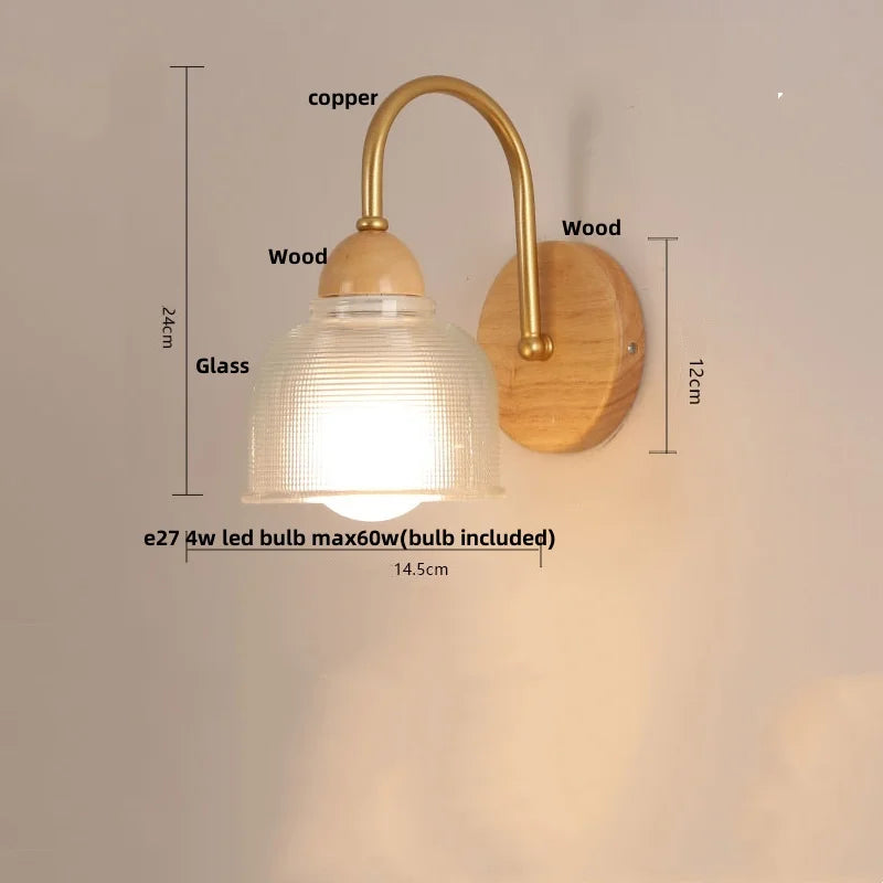 Afralia™ Nordic Glass LED Wall Sconce with Pull Chain Switch for Home Decor