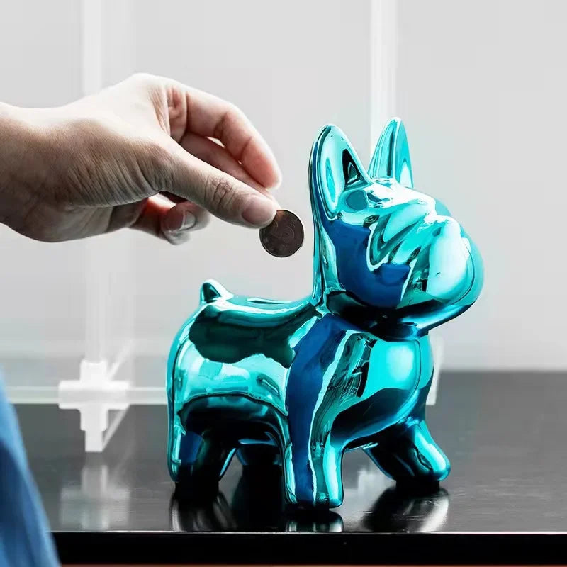 Afralia™ Luxury French Bulldog Piggy Bank for Modern Home Decor