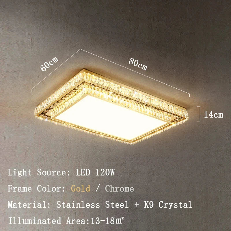 Afralia™ Crystal LED Ceiling Light: Modern European Design for Bedroom and Living Room Decor