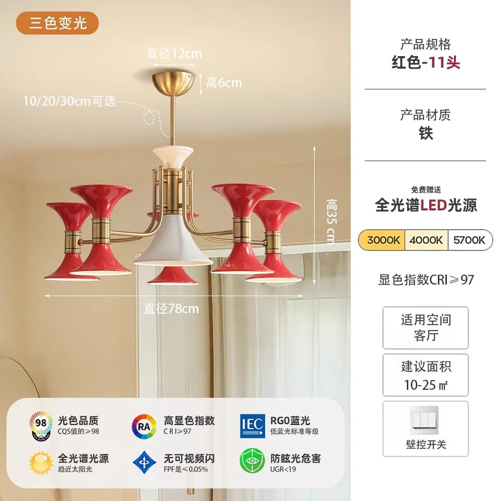 Afralia™ Modern Designer LED Chandelier Iron Art Decorative Hanging Lamp for Living Room