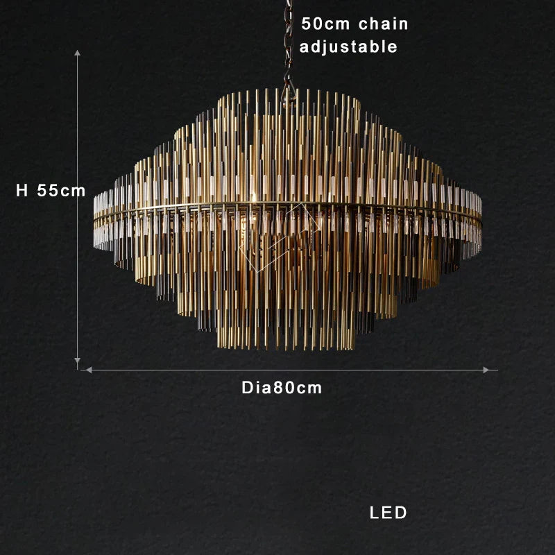 Afralia™ Copper & Glass LED Chandelier: Modern Art Deco Luxury Ceiling Lighting