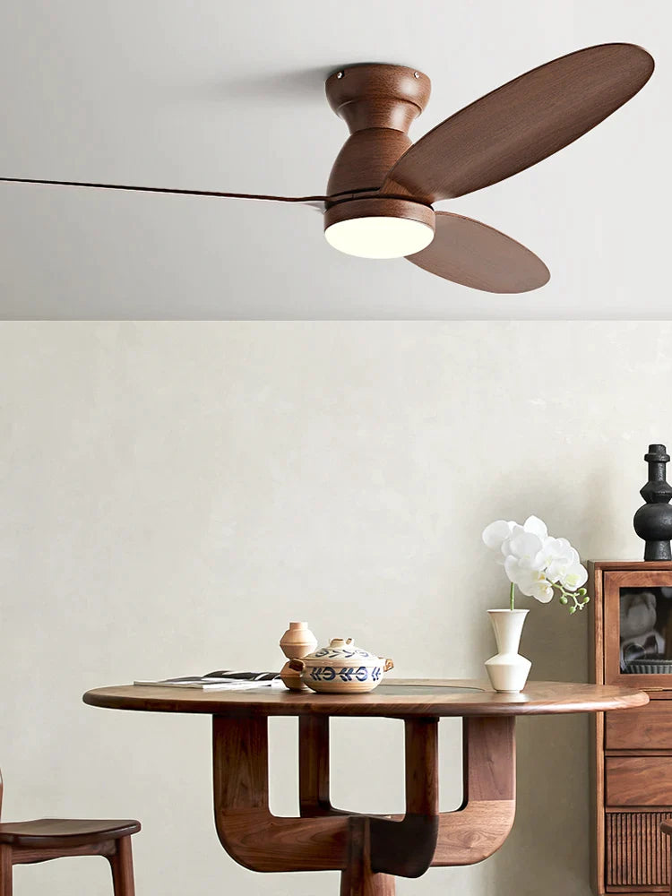 Afralia™ LED Ceiling Fan with Remote Control - American Modern Design - Ceiling Light Fan