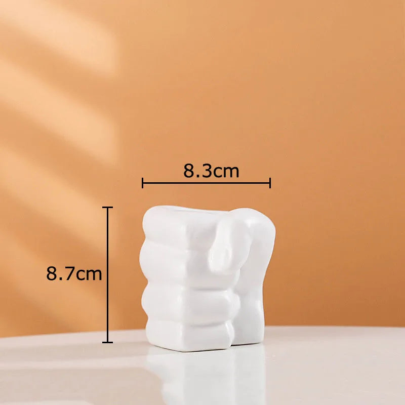 Afralia™ Ceramic Fist Vase for Stylish Room Decor & Flower Arrangement