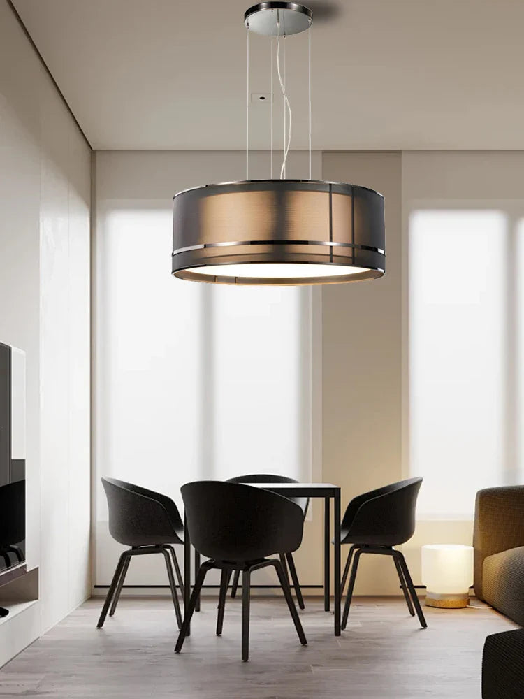 Afralia™ Designer Fabric Ceiling Pendant Light | Luxury Round Hanging Lamp