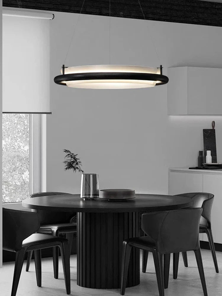 Afralia™ Wood Ceiling Chandelier LED Dining Room Hanging Lamps