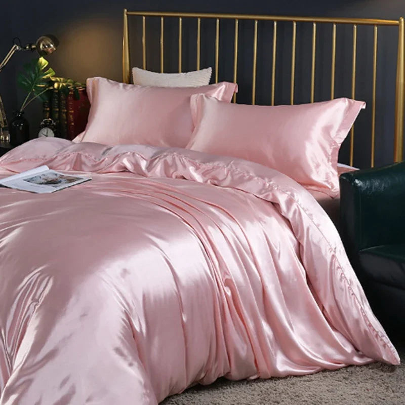 Afralia™ Silk Bedding Sets: Smooth Comforter Covers for Cool Summer Sleep