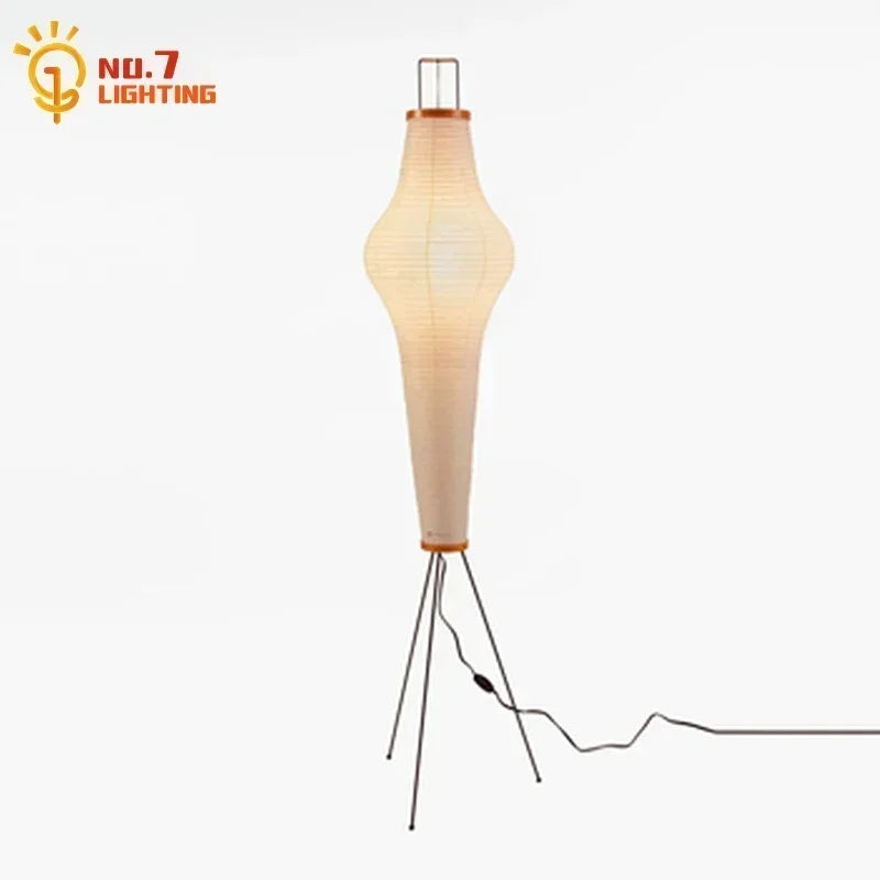 Afralia™ Noguchi Style Rice Paper LED Floor Lamp for Modern Decor