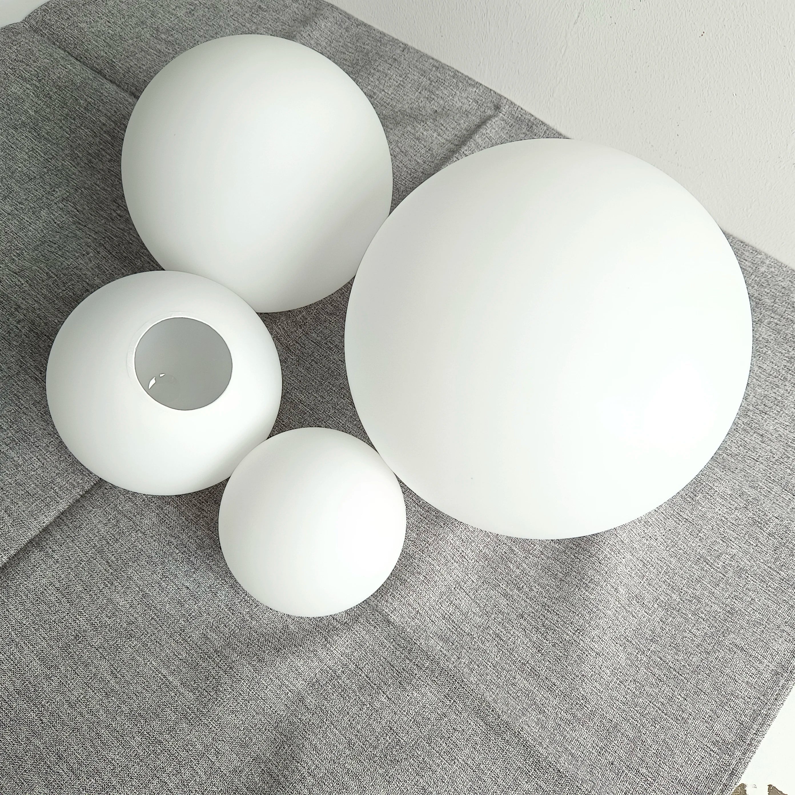 Afralia™ Milky Glass Ball Pendant Light Shade for High Temperature Resistance
