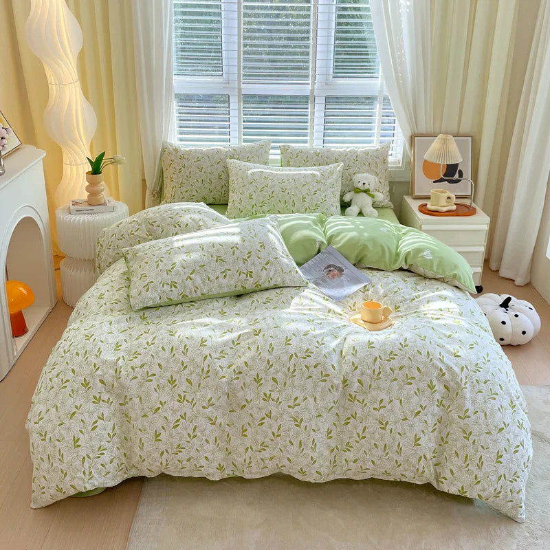 Afralia™ Cotton Single Duvet Cover - Skin Friendly Quilt Cover for Single King Bed