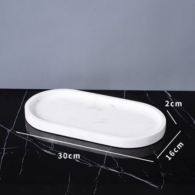 Afralia™ Volakas White Marble Bathroom Set: Soap Dispenser, Toothbrush Holder, Tray