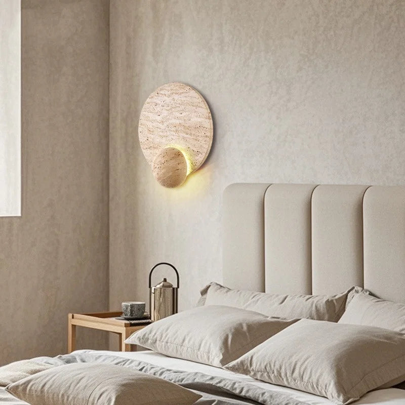 Afralia™ Travertine Stone LED Wall Sconce | Modern Nordic Stair Light for Indoor Home Decor