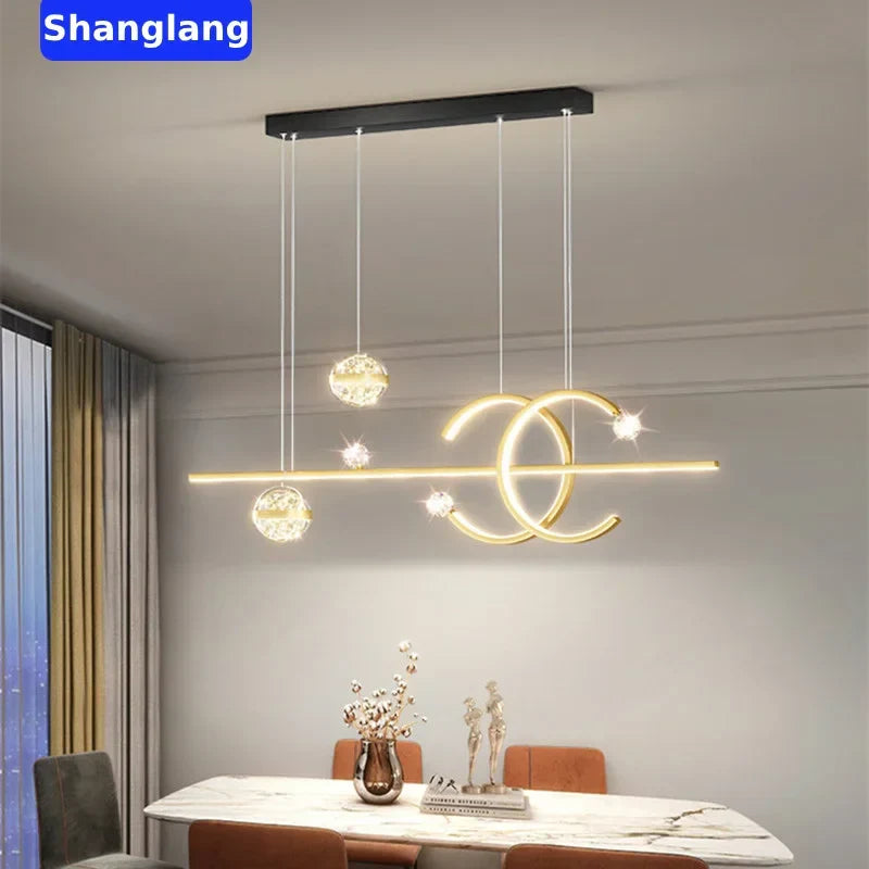 Afralia™ Nordic LED Chandelier for Home Kitchen Bedroom Living Room Cafe Study Lighting
