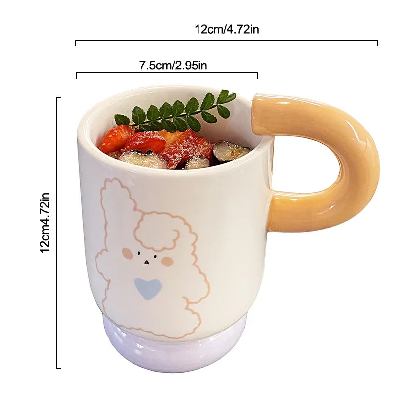 Afralia™ Ceramic Mug Cute Animal Coffee Tea Cup Drinkware Gift