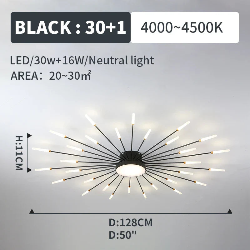 Afralia™ Fireworks Pendant Lamps: Modern LED Chandelier for Living Room, Bedroom, and Home Lighting