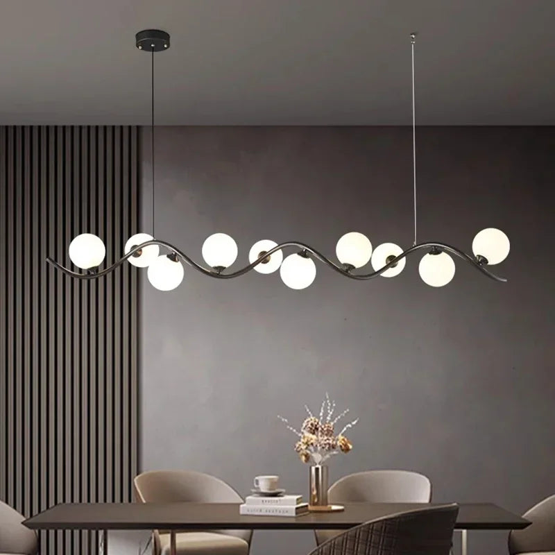 Afralia™ Nordic Glass Ball LED Pendant Lights for Home Decor and Lighting Fixture