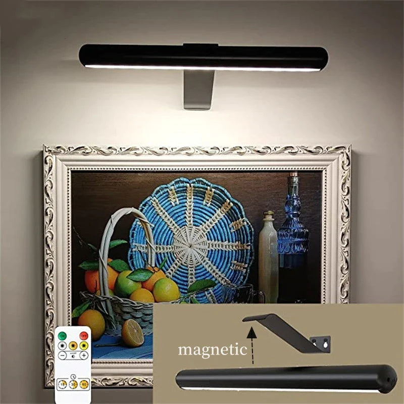 Afralia™ LED Bathroom Wall Light Gold Dimmable Sconce USB Rechargeable Fixture