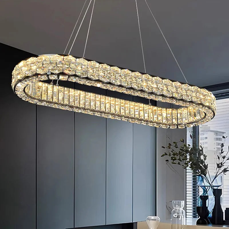 Afralia™ Modern Crystal Chandelier for Elegant Living Room Decor