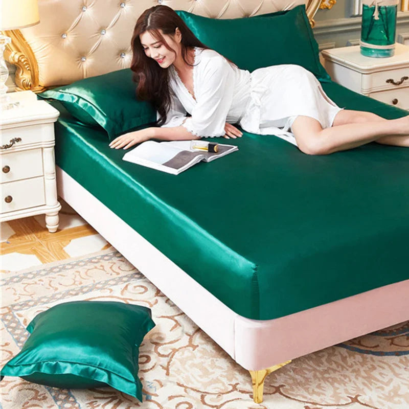 Afralia™ Satin Silk Pillowcase: Smooth & Skin-Friendly Solid Color Cover