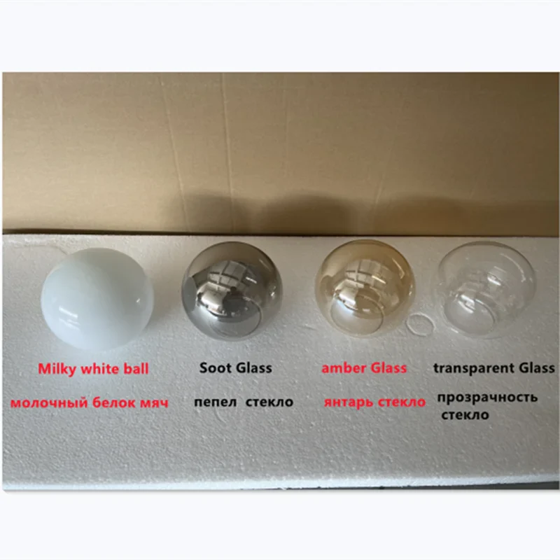 Afralia™ Elegant Black Gold Glass Ball LED Ceiling Chandelier for Home | Modern Pendant Lamp Lighting for Living Dining Bedroom