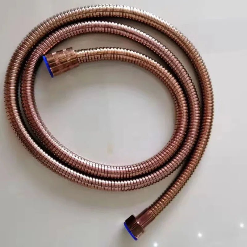 Afralia™ Rose Gold Stainless Steel Shower Hose - Durable and Flexible Bathroom Accessory