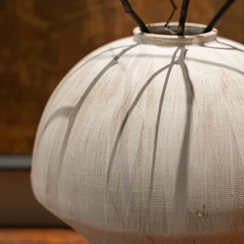 Afralia™ Chinese-style Retro Porcelain Vase Handmade Flower Vase Artistic Home Decoration