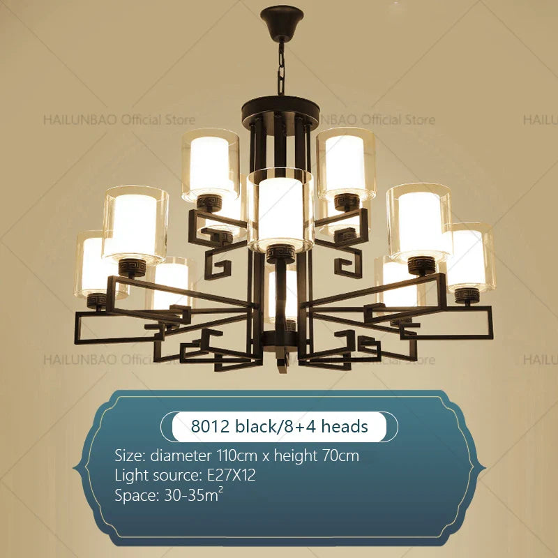Afralia™ Chinese Style Luxury Living Room Chandelier for Elegant Homes