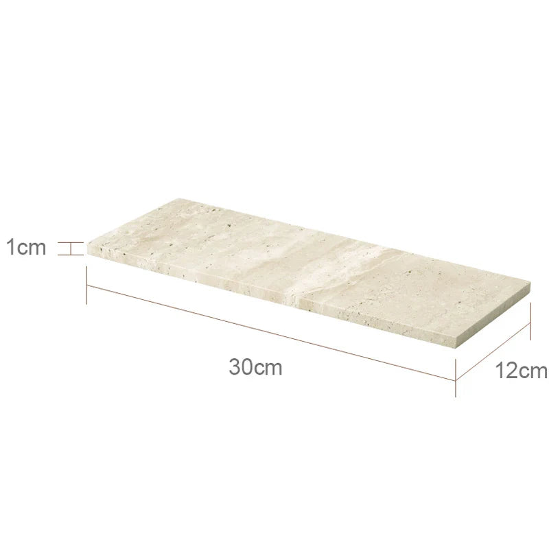 Afralia™ Travertine Bathroom Counter Tray for Soap Dispenser and Kitchen Sink Organizer