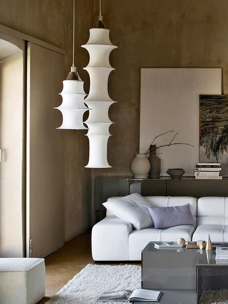 Afralia™ Wabi Sabi Cloth Ceiling Lamp: Japan-inspired Pendant Light for Stylish Home Decor