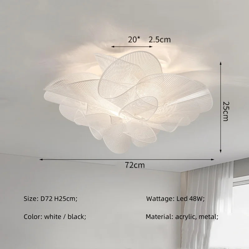 Afralia™ Flower Petal Acrylic LED Ceiling Chandelier for Artistic Indoor Lighting