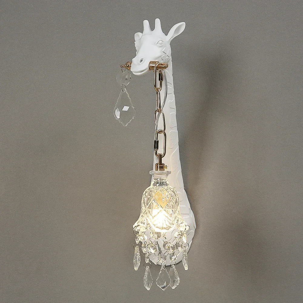 Afralia™ Giraffe Resin Wall Lamp Sconce Light for Bedside & Living Room Decor
