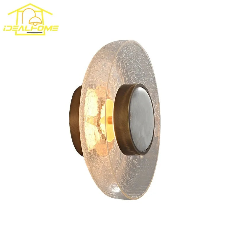 Afralia™ Cracked Glass LED Wall Lamp Modern Minimalist Design for Home Decor