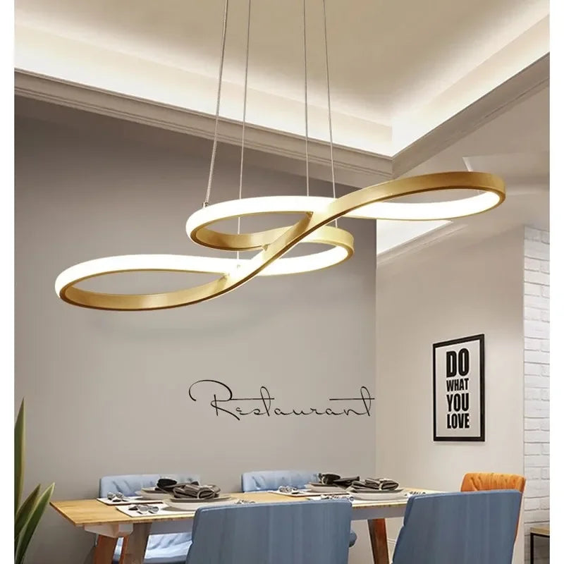 Afralia™ Special-shaped LED Pendant Chandelier for Nordic Dining Living Bedroom Kitchen