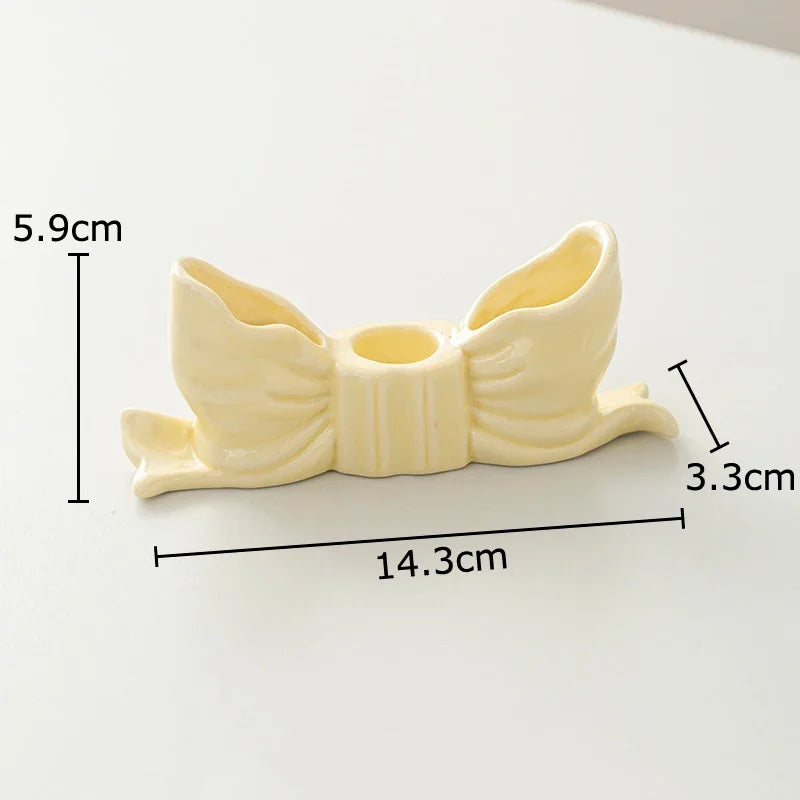 Afralia™ Bowknot Candle Holder | Desk Decoration, Aroma Diffuser, Home Aroma Container