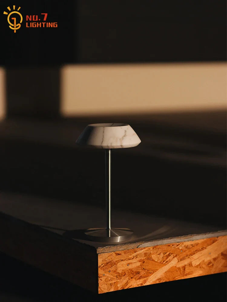 Afralia™ Nordic Marble USB Table Lamp with Touch Switch for Living Room & Bedroom