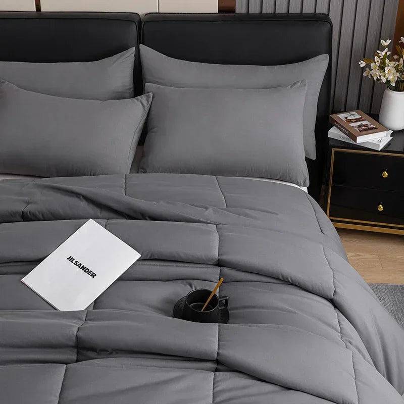 Afralia™ Cozy Spring Queen Duvet Set - Soft & Breathable Quilted Comforter & Pillowcase